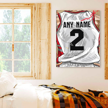 Toronto Jersey Art-Basketball Custom Personalized Canvas Print Basketball Fan
